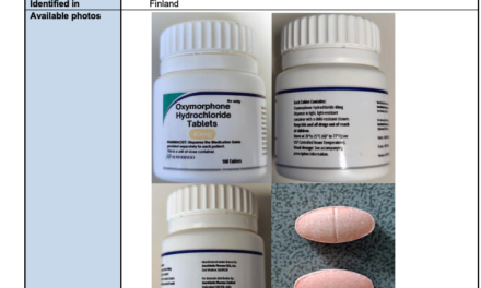 Medical Product Alert : Falsified (contaminated) Oxymorphone Hydrochloride 40mg